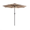 Villacera 9-Foot LED Outdoor Patio Umbrella, Beige 83-OUT5420